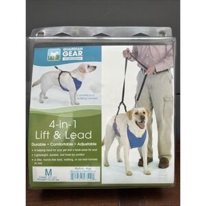 Guardian Gear Dog Harness Lift Lead 4-in-1 Medium Blue Elderly Assist Nylon
